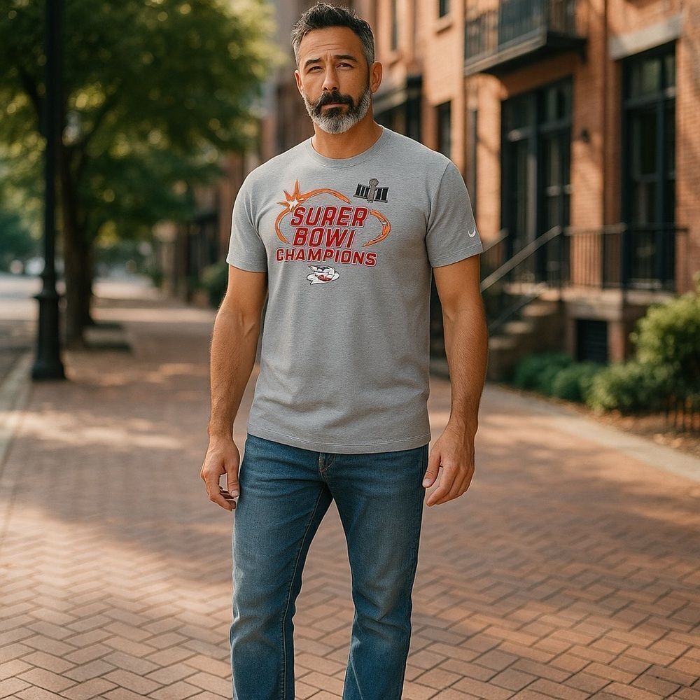 New Kansas City Chiefs Super Bowl Champions Men’s T-Shirt Sz Lg